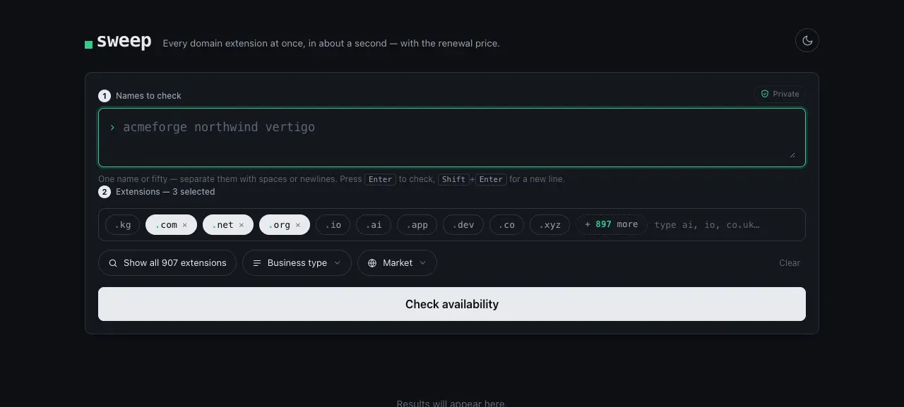 dotsweep — dotsweep.com